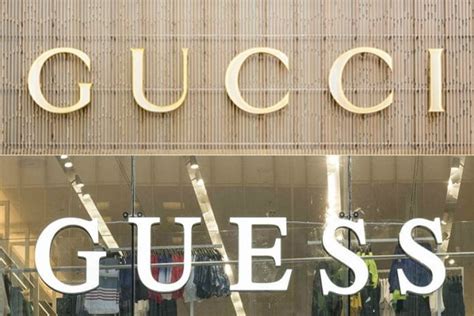 guess and gucci trademark.